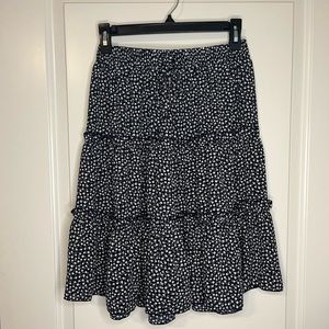 Ruffled Bohemian Floral Skirt